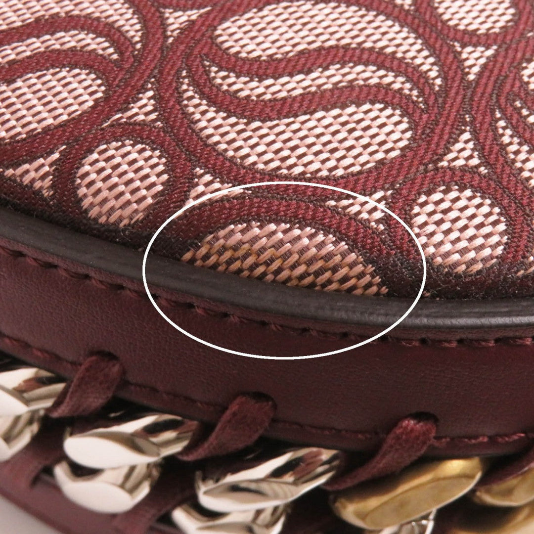 Stella McCartney Shoulder Bag 7B0006WP 00646106U polyester Bordeaux Pink Flame Medium S Wave Flap