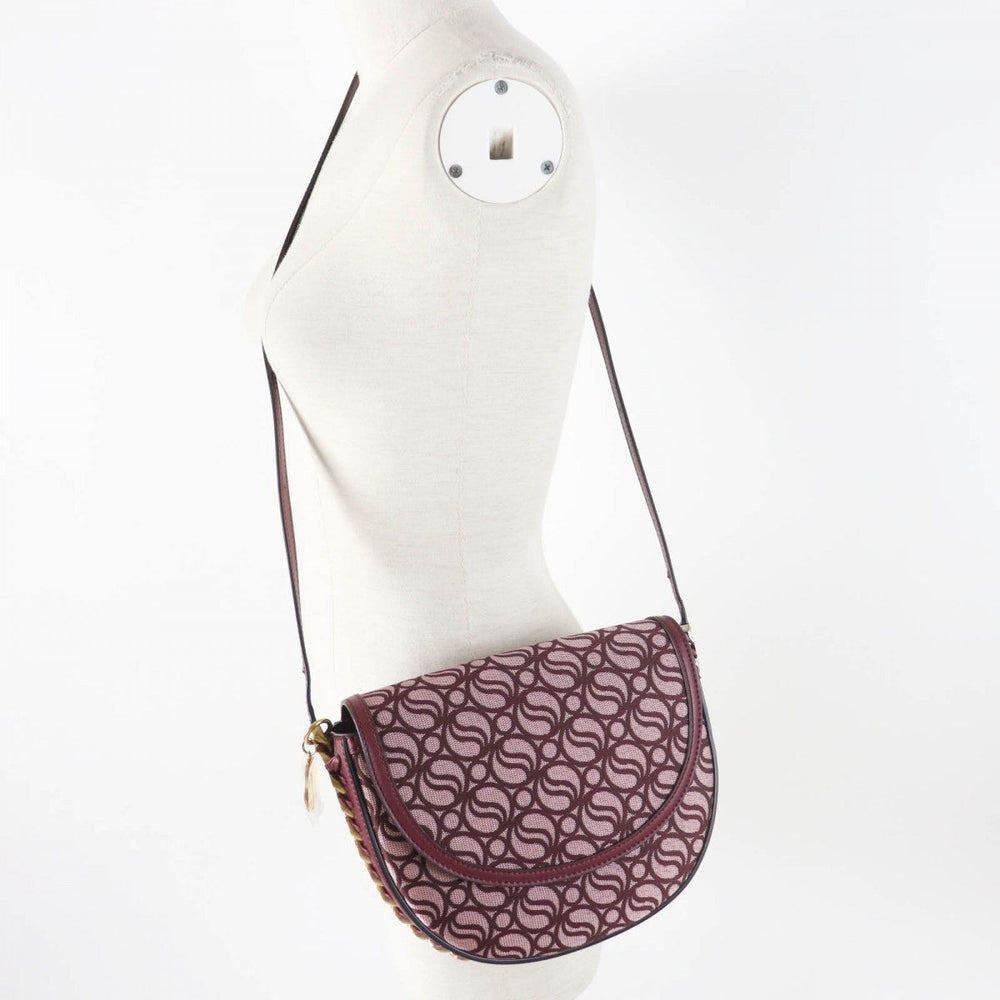 Stella McCartney Shoulder Bag 7B0006WP 00646106U polyester Bordeaux Pink Flame Medium S Wave Flap