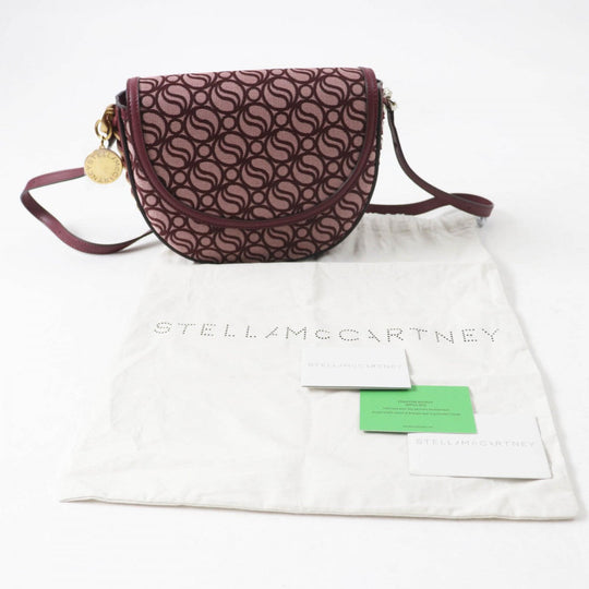 Stella McCartney Shoulder Bag 7B0006WP 00646106U polyester Bordeaux Pink Flame Medium S Wave Flap