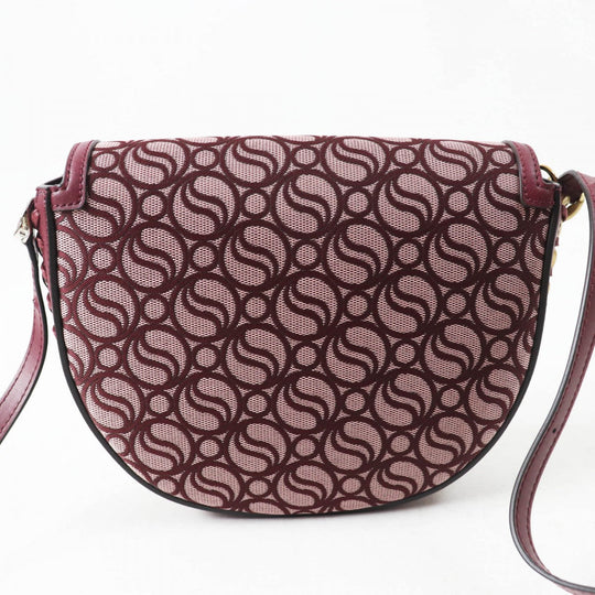 Stella McCartney Shoulder Bag 7B0006WP 00646106U polyester Bordeaux Pink Flame Medium S Wave Flap