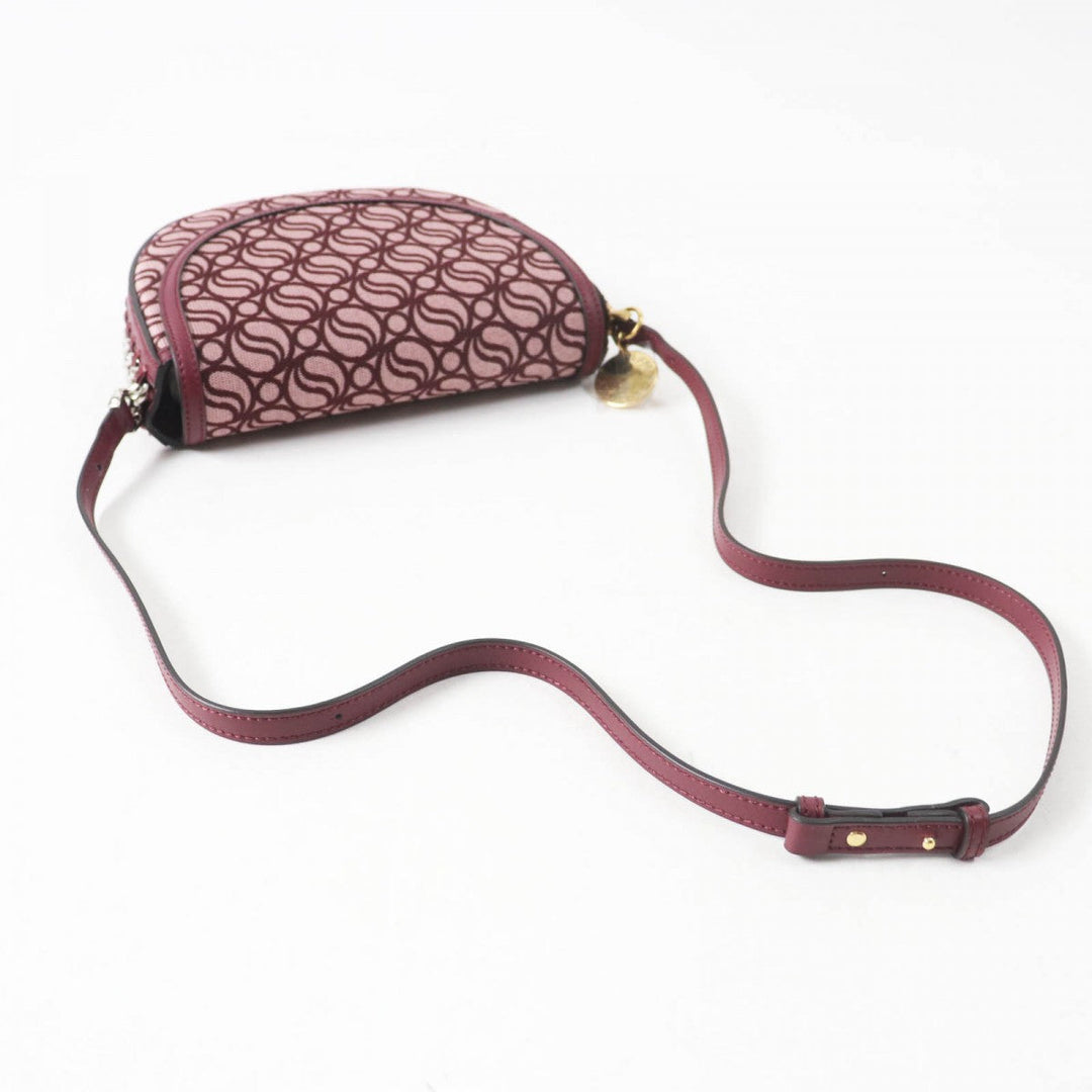 Stella McCartney Shoulder Bag 7B0006WP 00646106U polyester Bordeaux Pink Flame Medium S Wave Flap