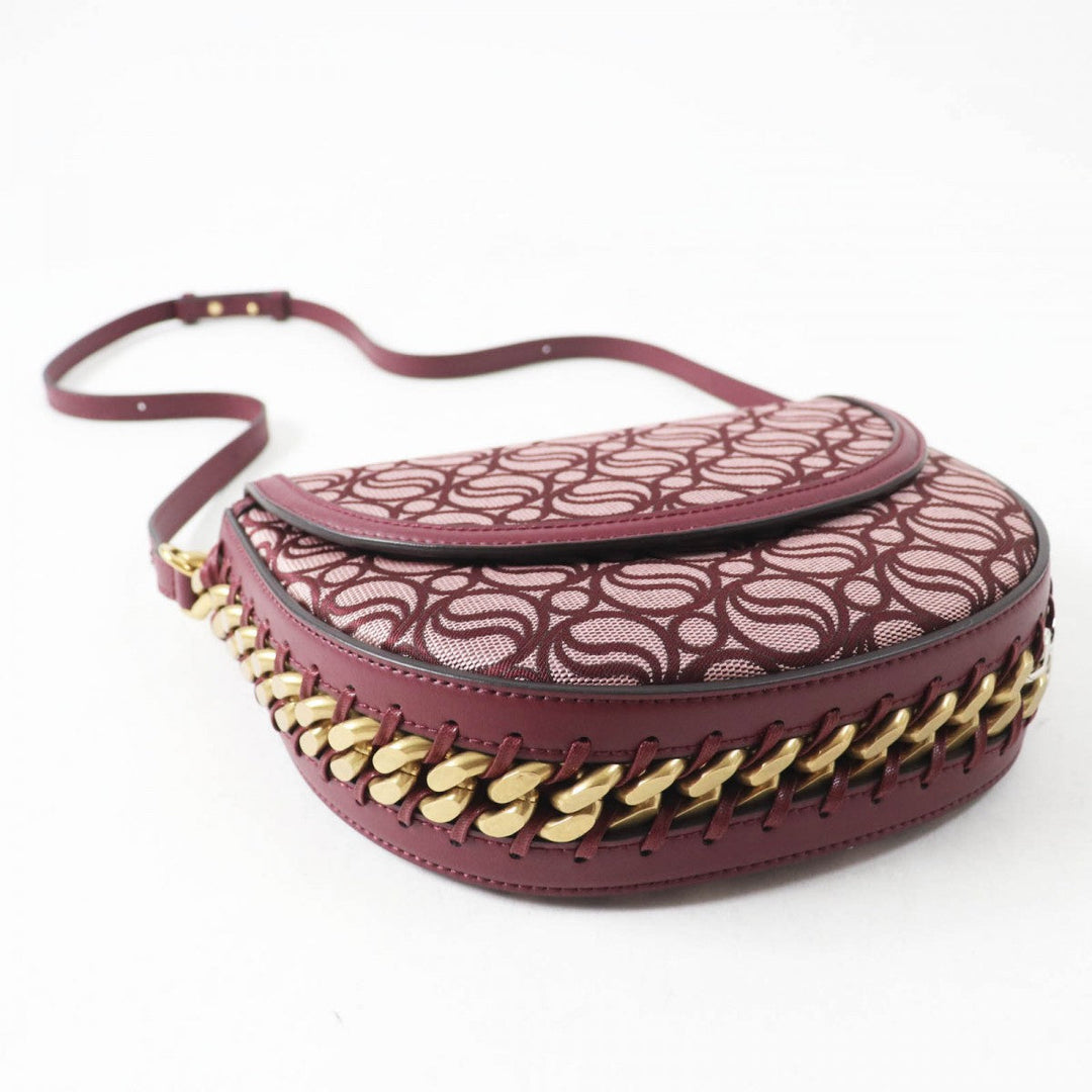 Stella McCartney Shoulder Bag 7B0006WP 00646106U polyester Bordeaux Pink Flame Medium S Wave Flap