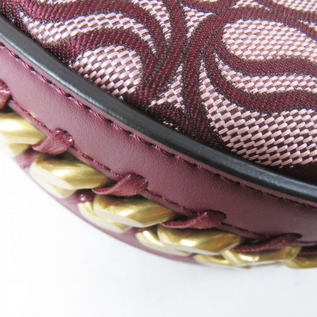 Stella McCartney Shoulder Bag 7B0006WP 00646106U polyester Bordeaux Pink Flame Medium S Wave Flap