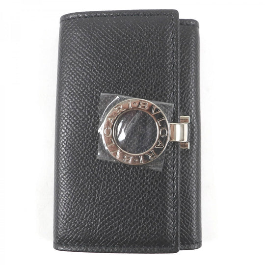 BVLGARI Key case Key holder  30422 Main: Leather black mens Used Authentic