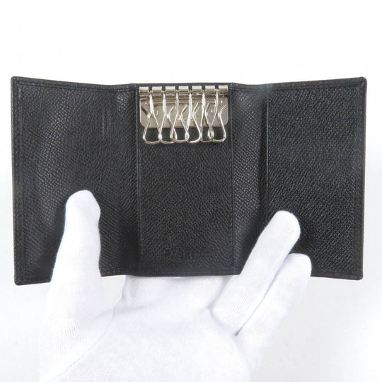BVLGARI Key case Key holder  30422 Main: Leather black mens Used Authentic