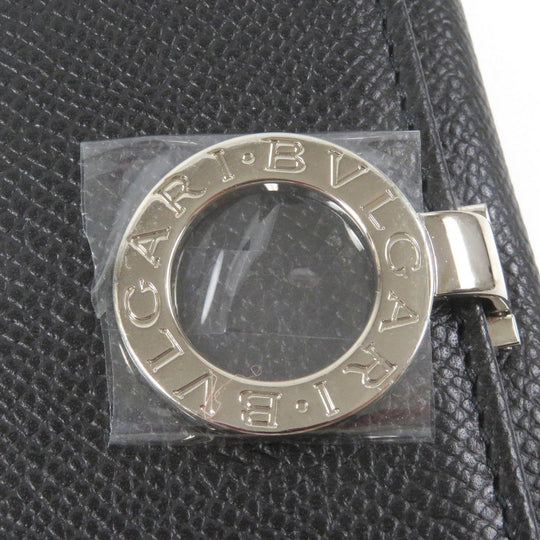 BVLGARI Key case Key holder  30422 Main: Leather black mens Used Authentic