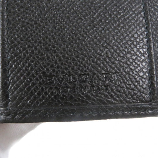 BVLGARI Key case Key holder  30422 Main: Leather black mens Used Authentic
