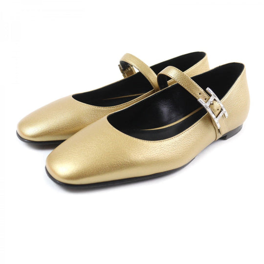HERMES Ballet shoes Main: Leather Dore Jane Women 37.5 Used Authentic