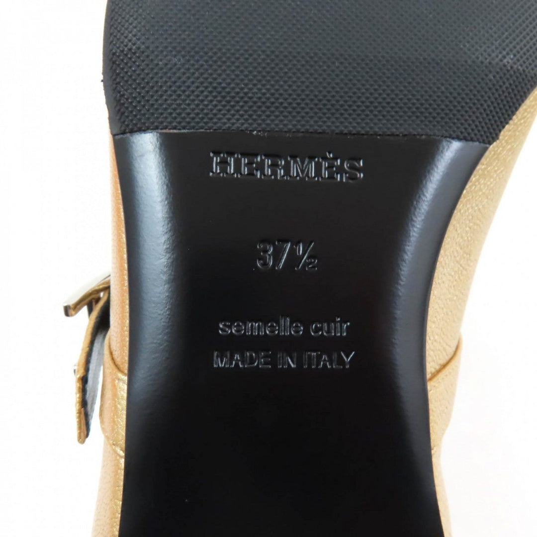 HERMES Ballet shoes Main: Leather Dore Jane Women 37.5 Used Authentic