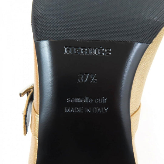 HERMES Ballet shoes Main: Leather Dore Jane Women 37.5 Used Authentic