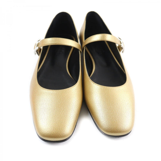 HERMES Ballet shoes Main: Leather Dore Jane Women 37.5 Used Authentic