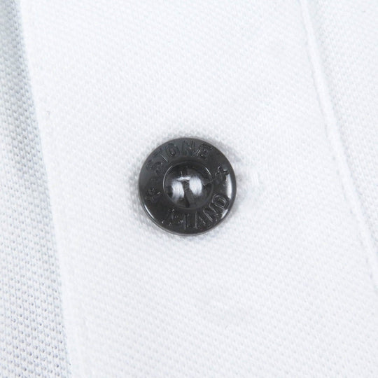 STONE ISLAND Short sleeve polo shirt 80152SC17 Main: 95% cotton, Main: 5% polyurethane white mens S Used Authentic