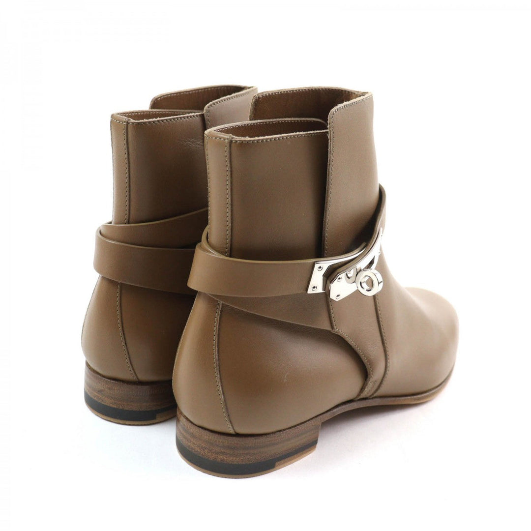 HERMES short boots Main: Leather Brown Neo Women 37.5 Used Authentic