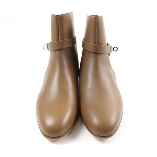 HERMES short boots Main: Leather Brown Neo Women 37.5 Used Authentic