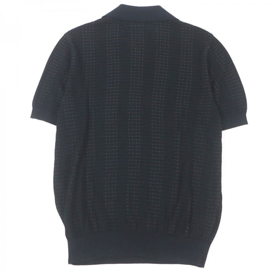 HERMES Short sleeve polo shirt cotton black L