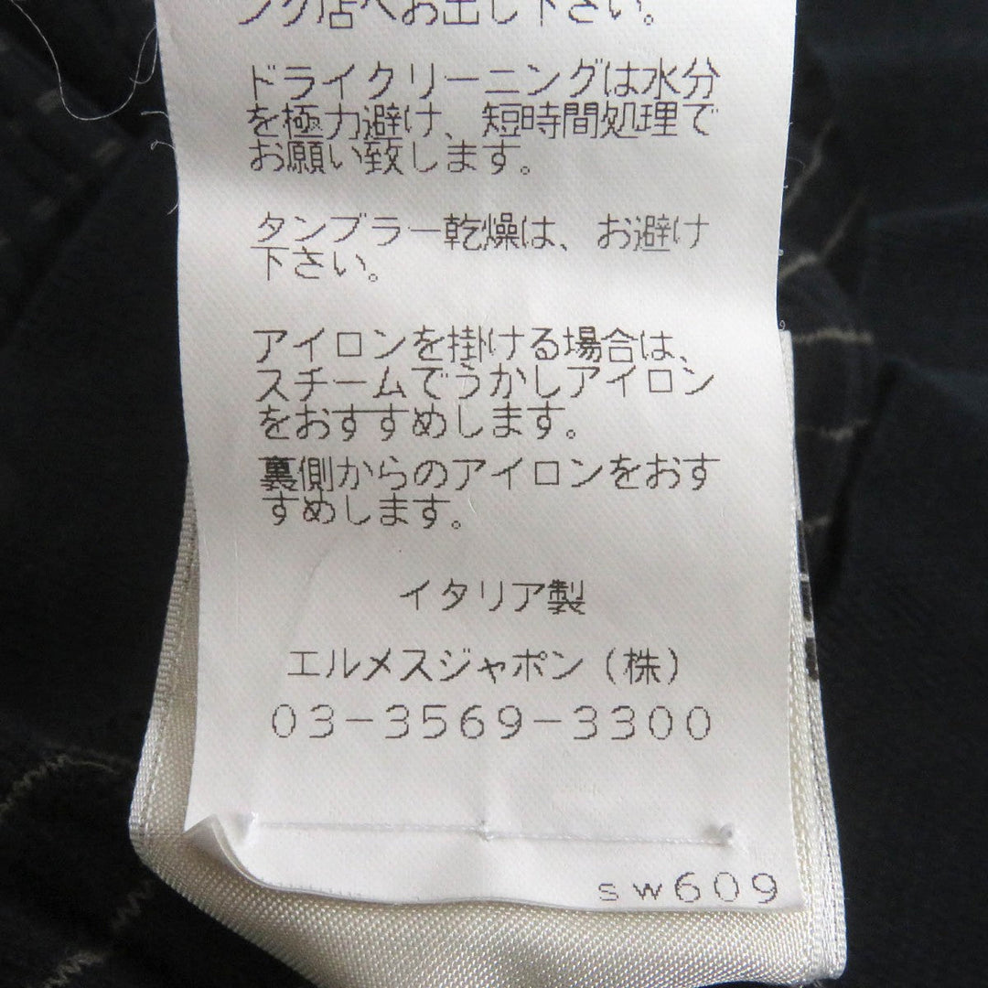 HERMES Short sleeve polo shirt cotton black L