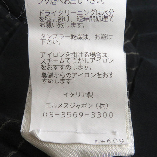 HERMES Short sleeve polo shirt cotton black L