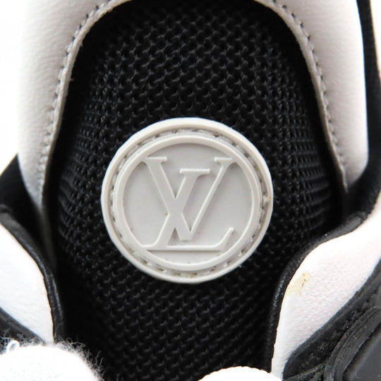 LOUIS VUITTON High cut sneakers Leather, Technical Fabric Black White arc light line Women 35 1/2 Used Authentic