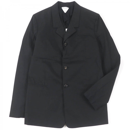 BOTTEGAVENETA tailored jacket 636451 Outer: 96% nylon, Outer: 4% polyurethane, Lining: 95% cupra, Lining: 5% polyurethane, Part: 80% polyester black mens 50 Used Authentic