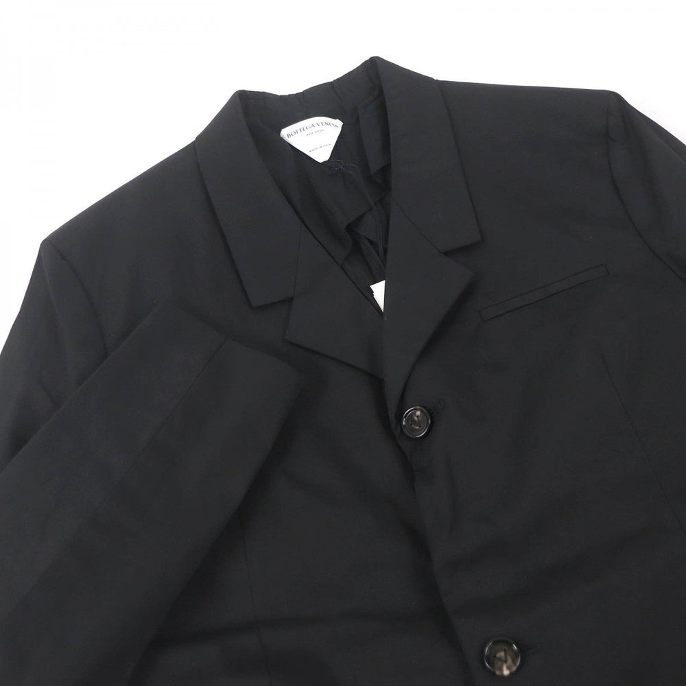BOTTEGAVENETA tailored jacket 636451 Outer: 96% nylon, Outer: 4% polyurethane, Lining: 95% cupra, Lining: 5% polyurethane, Part: 80% polyester black mens 50 Used Authentic