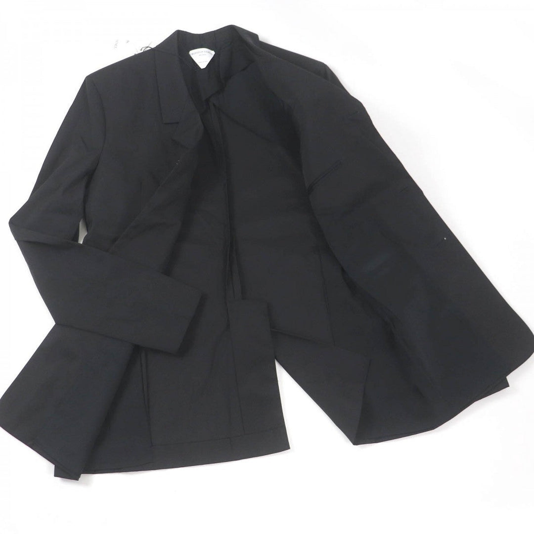 BOTTEGAVENETA tailored jacket 636451 Outer: 96% nylon, Outer: 4% polyurethane, Lining: 95% cupra, Lining: 5% polyurethane, Part: 80% polyester black mens 50 Used Authentic