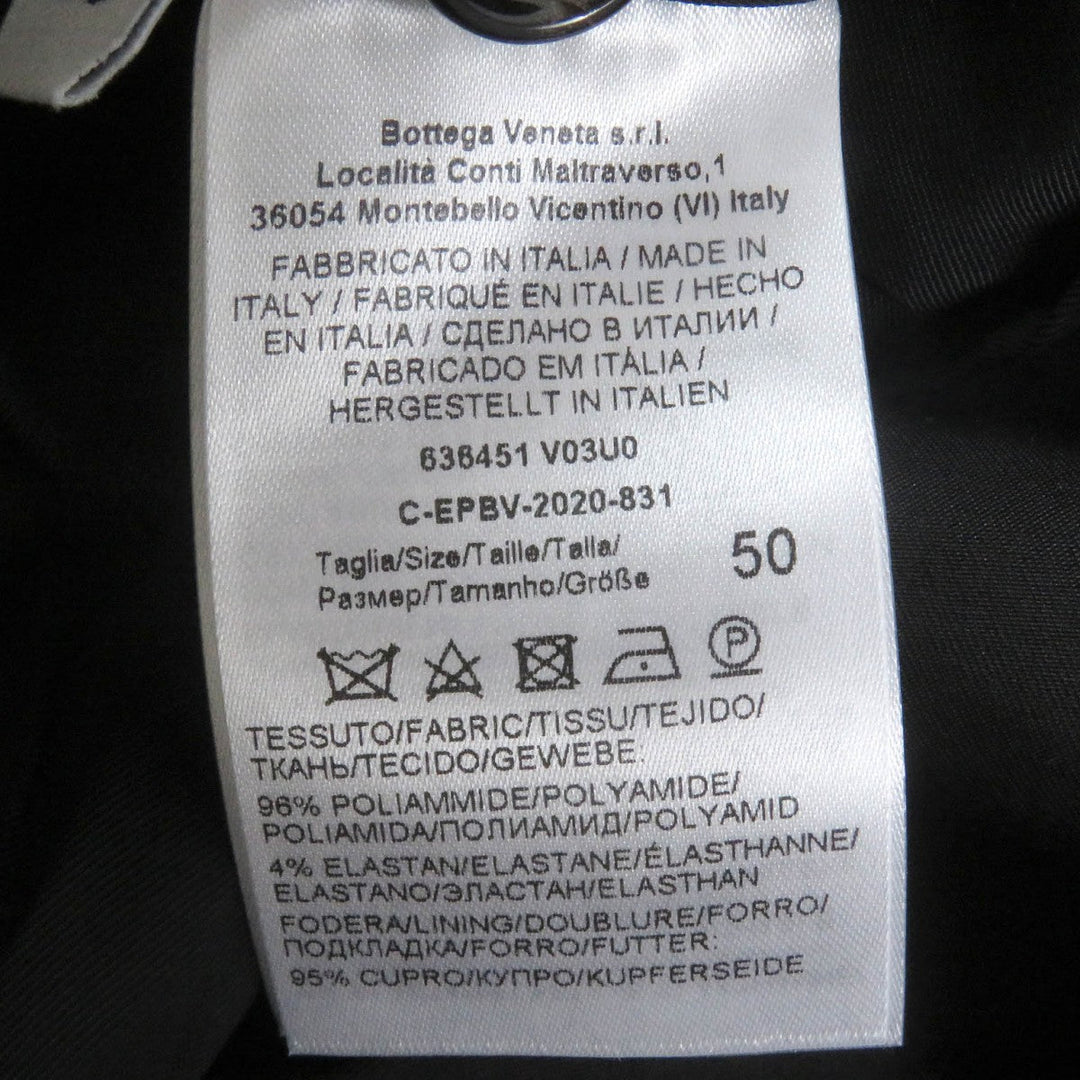 BOTTEGAVENETA tailored jacket 636451 Outer: 96% nylon, Outer: 4% polyurethane, Lining: 95% cupra, Lining: 5% polyurethane, Part: 80% polyester black mens 50 Used Authentic