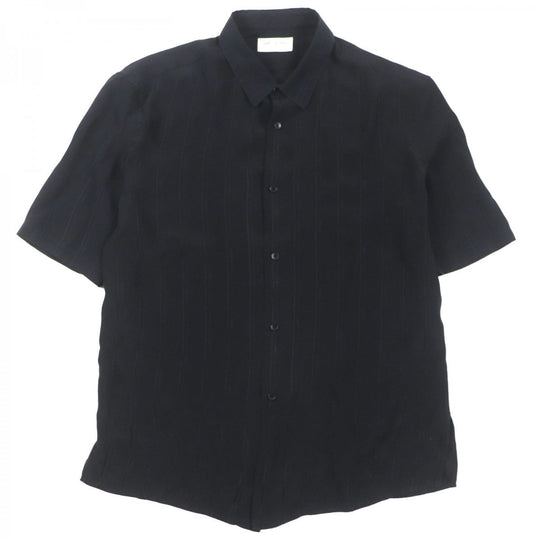SAINT LAURENT PARIS Short sleeve shirt 601070 Main: 100% silk black mens 39 Used Authentic