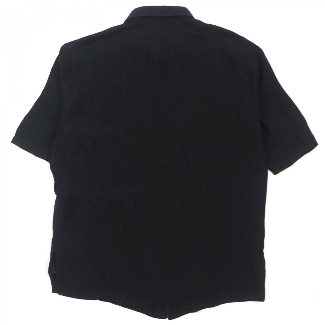 SAINT LAURENT PARIS Short sleeve shirt 601070 Main: 100% silk black mens 39 Used Authentic