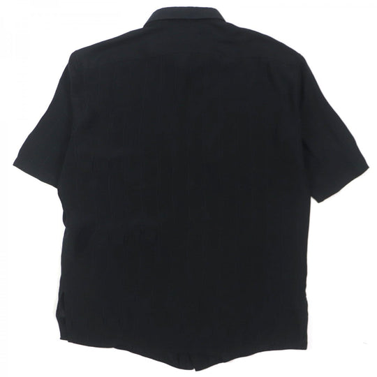 SAINT LAURENT PARIS Short sleeve shirt 601070 Main: 100% silk black mens 39 Used Authentic