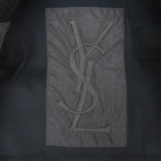 YVES SAINT LAURENT Vest 291930 Outer: 57% nylon, Outer: 43% polyester, Part: 100% wool, Lining: 50% cotton, Lining: 50% rayon charcoal mens 46 Used Authentic