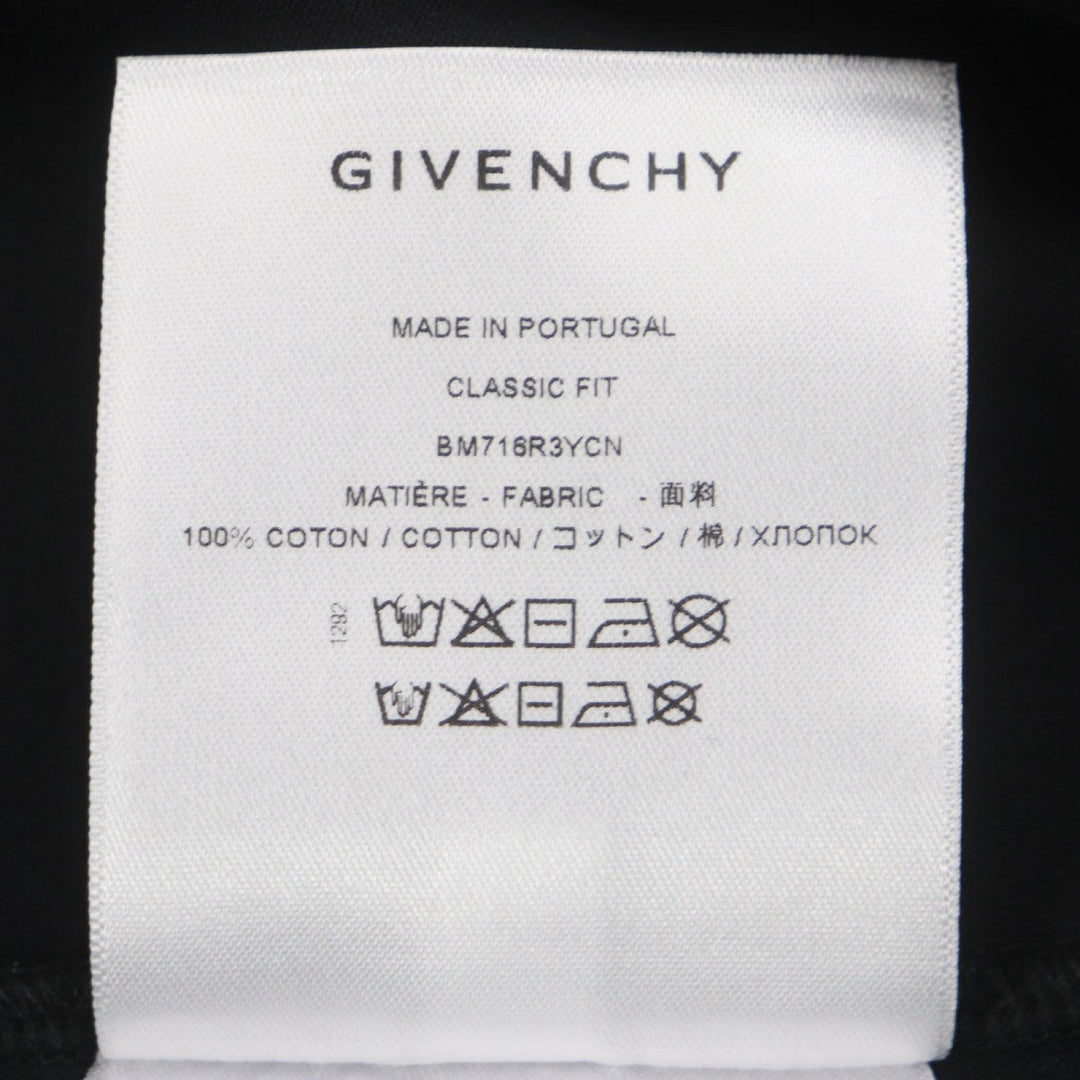 GIVENCHY Short sleeve T-shirt BM716R3YCN Main: 100% cotton black 4G mens M Used Authentic