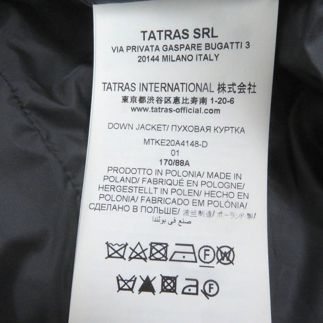 TATRAS Down jacket MTKE20A4148-D Outer: 100% wool, Lining: 100% nylon, Filling: 90% down, Filling: 10% feather gray AGORDO mens Used Authentic