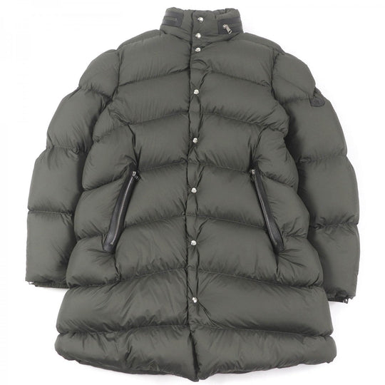 MONCLER Down jacket Main: 100% polyester, Part: 100% nylon, Filling: 90% down, Filling: 10% feather, Part: cowhide khaki GUIREC GIUBBOTTO mens 3 Used Authentic
