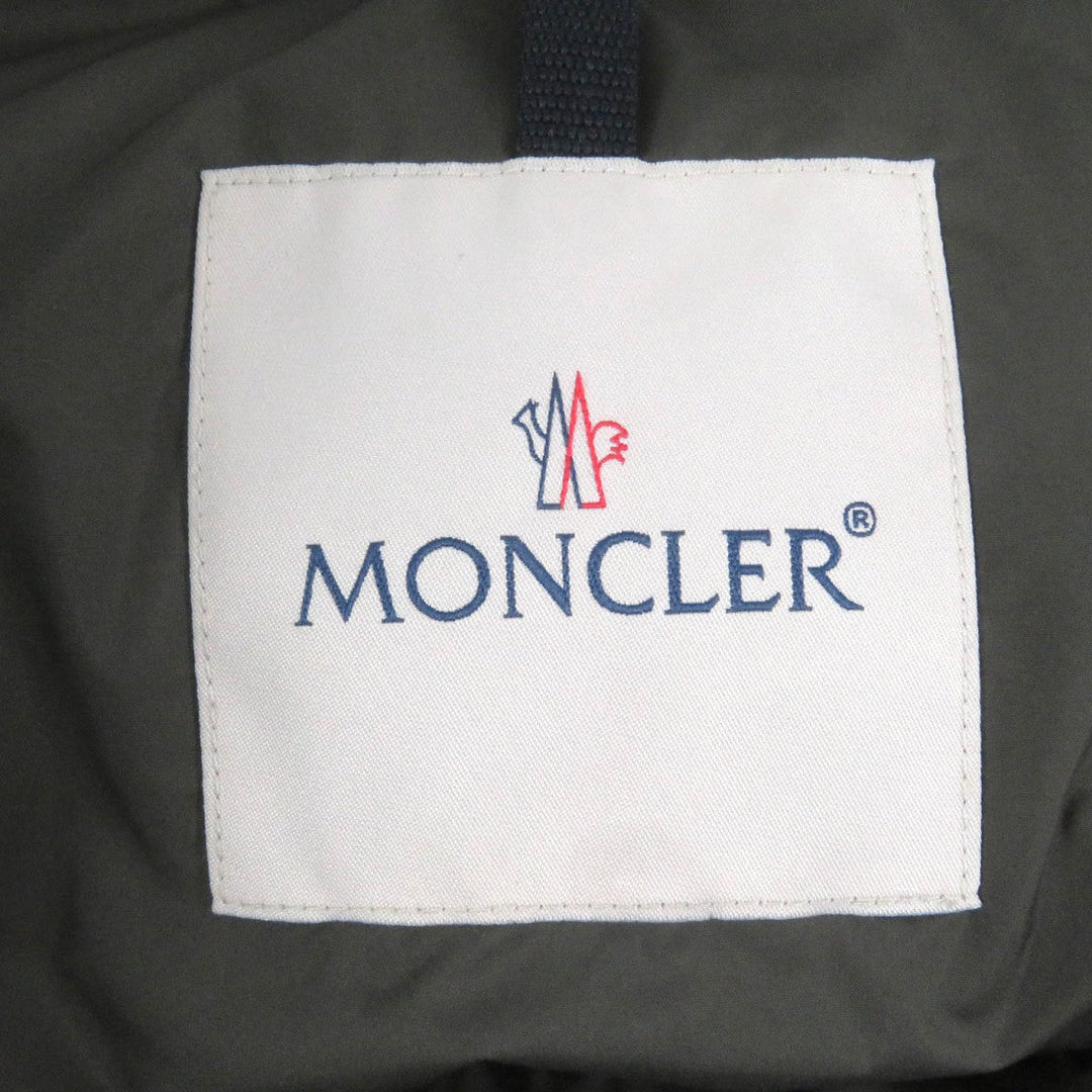 MONCLER Down jacket Main: 100% polyester, Part: 100% nylon, Filling: 90% down, Filling: 10% feather, Part: cowhide khaki GUIREC GIUBBOTTO mens 3 Used Authentic