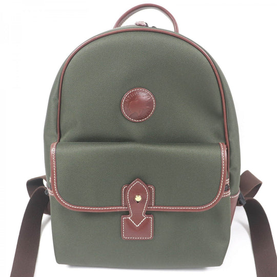 HUNTING WORLD Backpack Main: Canvas, Part: Leather Green brown mens Used Authentic