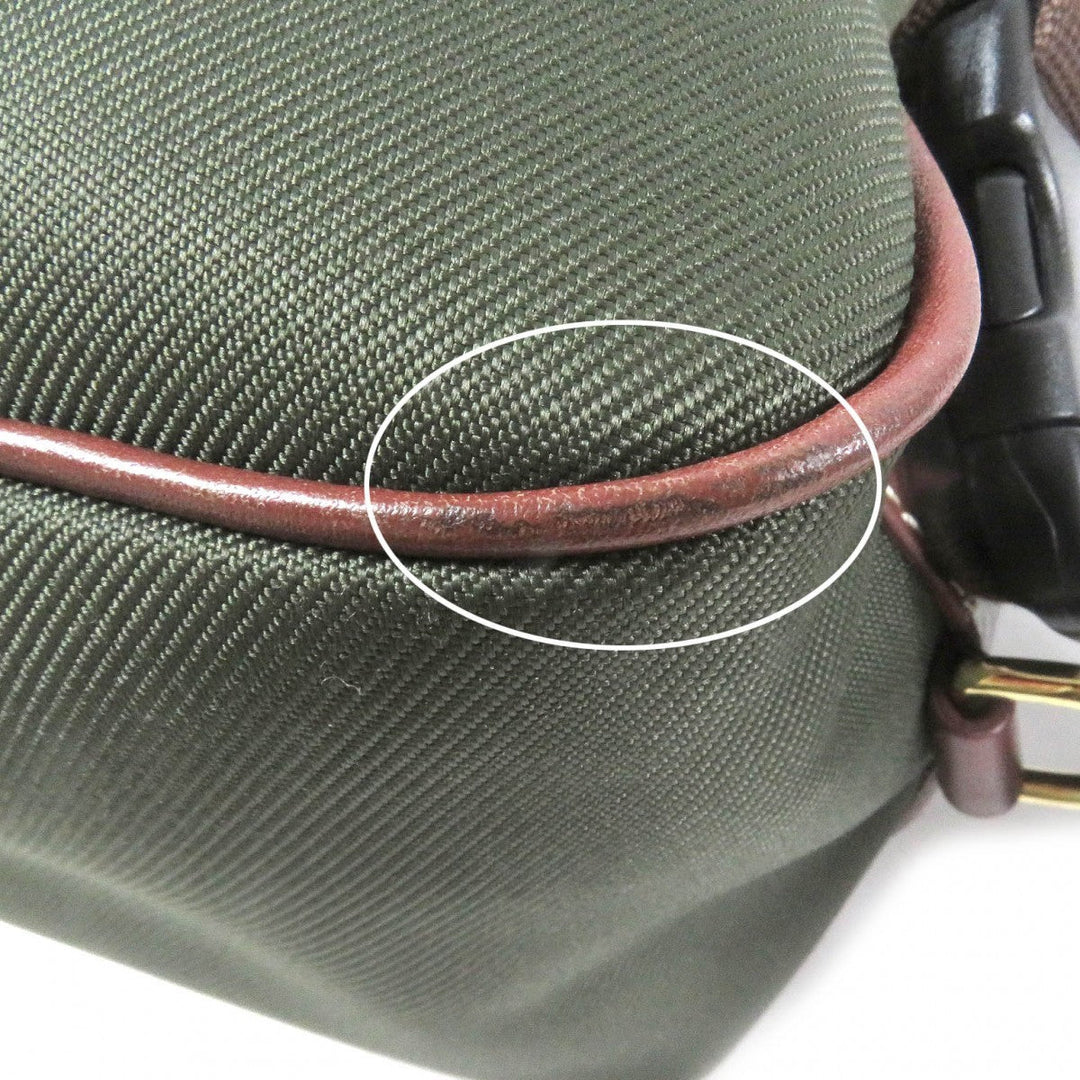 HUNTING WORLD Backpack Main: Canvas, Part: Leather Green brown mens Used Authentic