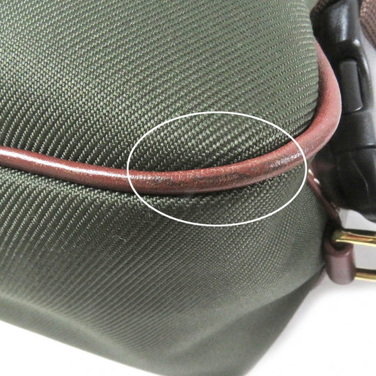 HUNTING WORLD Backpack Main: Canvas, Part: Leather Green brown mens Used Authentic