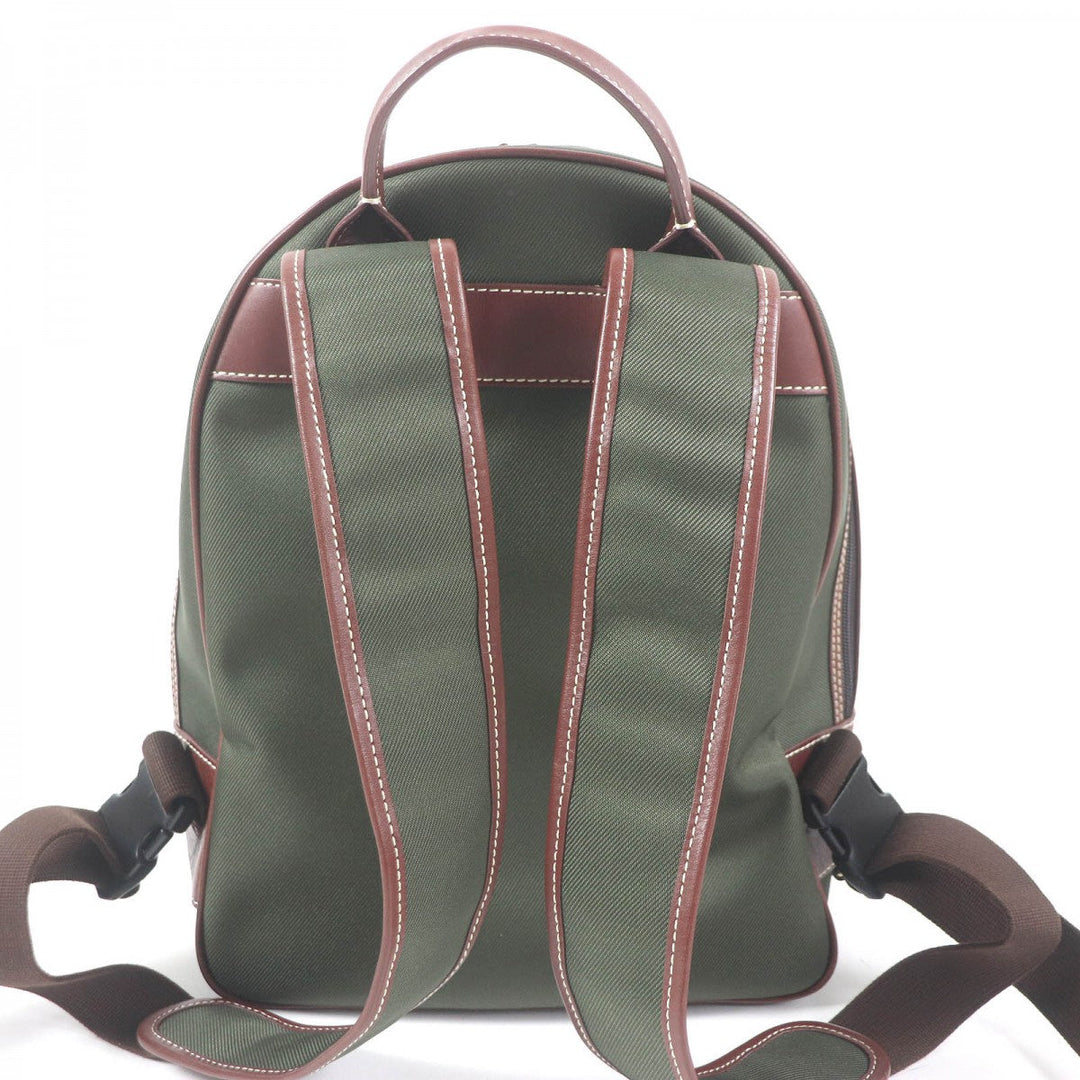 HUNTING WORLD Backpack Main: Canvas, Part: Leather Green brown mens Used Authentic