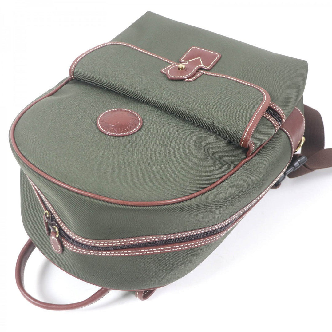 HUNTING WORLD Backpack Main: Canvas, Part: Leather Green brown mens Used Authentic