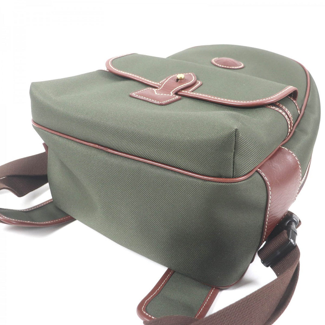 HUNTING WORLD Backpack Main: Canvas, Part: Leather Green brown mens Used Authentic