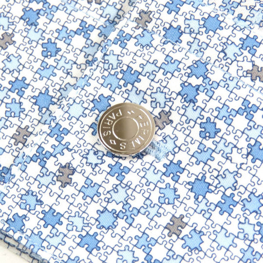 HERMES Long sleeve shirt cotton Blue type XS