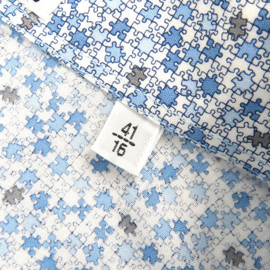 HERMES Long sleeve shirt cotton Blue type XS