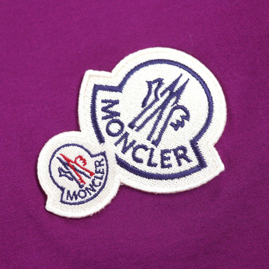MONCLER Short sleeve T-shirt F20918C78100 Main: 100% cotton purple MAGLIA T-SHIRT mens M Used Authentic