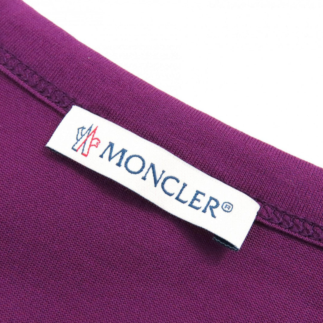 MONCLER Short sleeve T-shirt F20918C78100 Main: 100% cotton purple MAGLIA T-SHIRT mens M Used Authentic