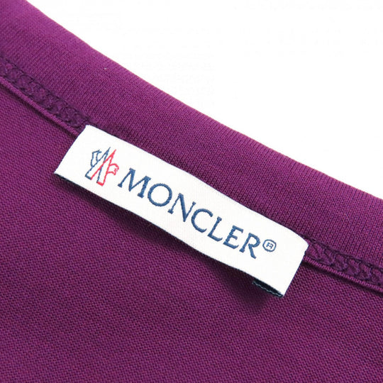 MONCLER Short sleeve T-shirt F20918C78100 Main: 100% cotton purple MAGLIA T-SHIRT mens M Used Authentic
