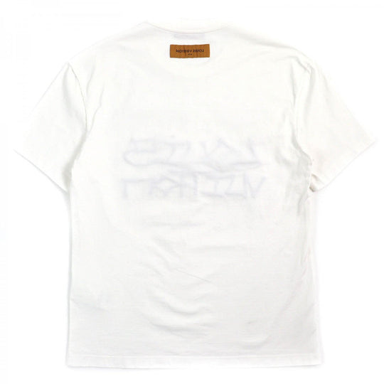 LOUIS VUITTON Short sleeve T-shirt HNY75W Main: 100% cotton White Beige Black mens L Used Authentic