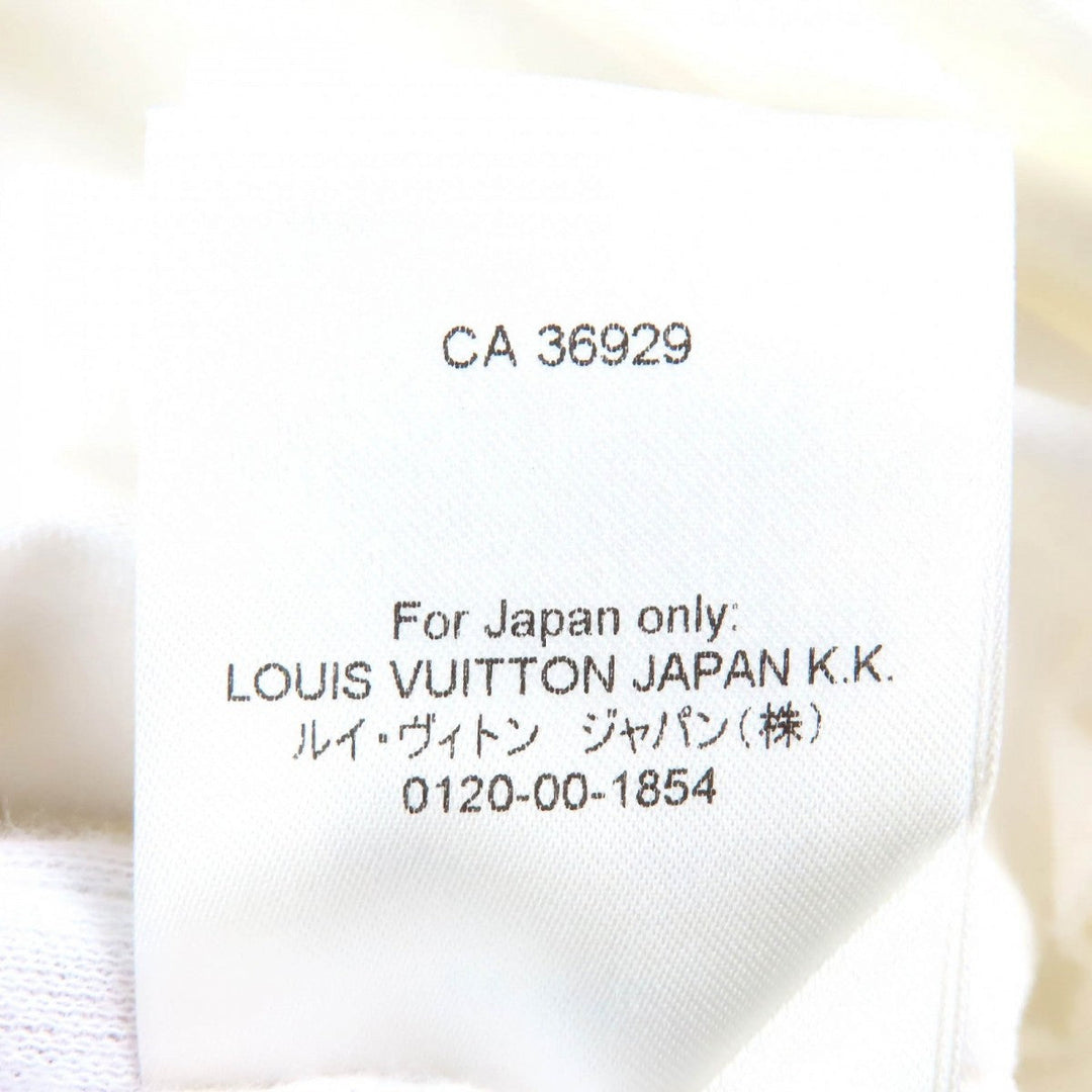 LOUIS VUITTON Short sleeve T-shirt HNY75W Main: 100% cotton White Beige Black mens L Used Authentic