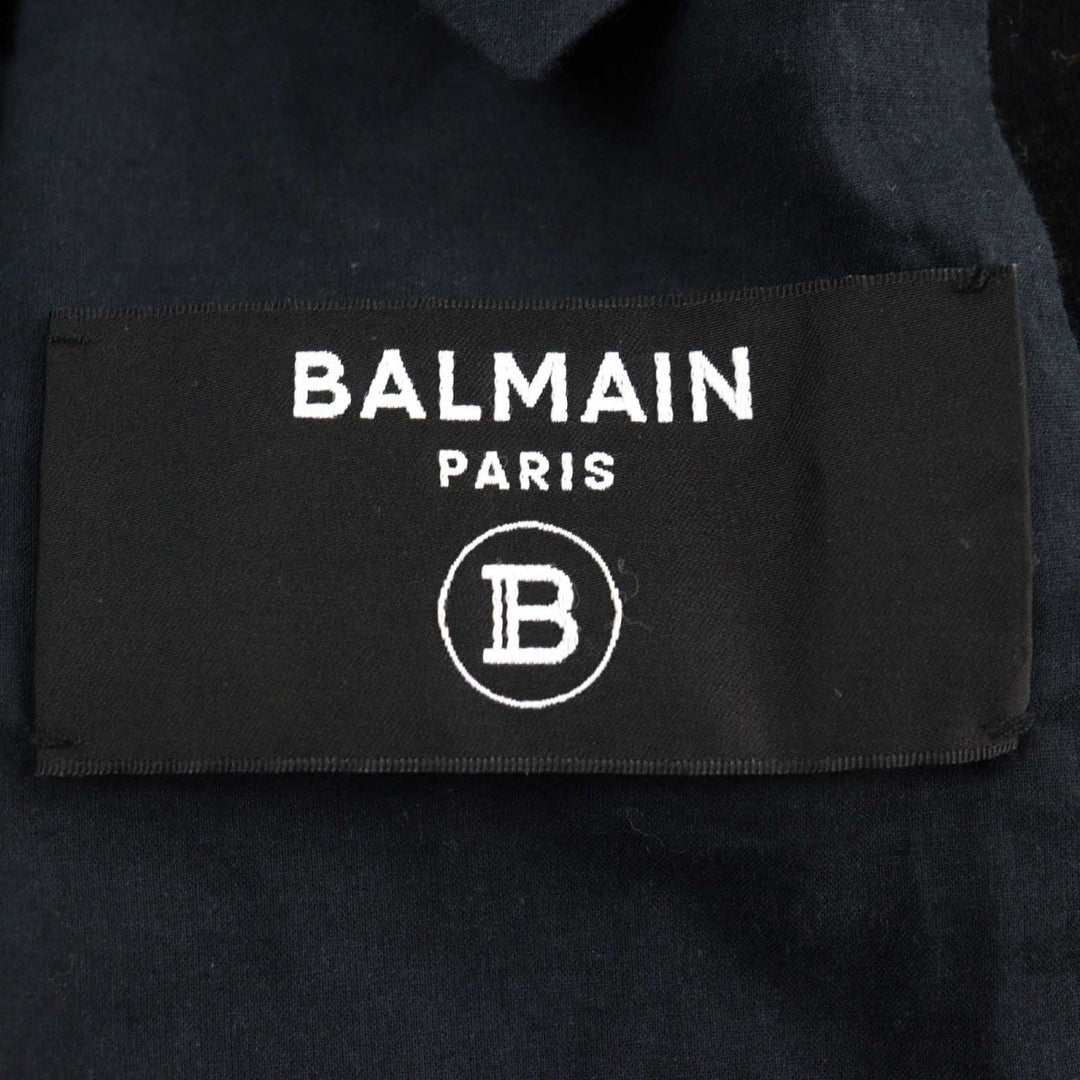 BALMAIN Bomber jacket 8224Z130 cotton Bi-color mens 46 Used Authentic