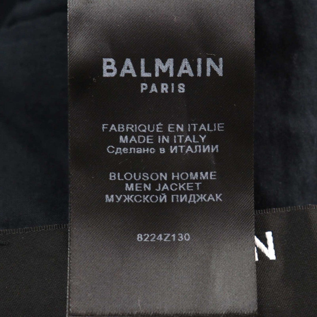 BALMAIN Bomber jacket 8224Z130 cotton Bi-color mens 46 Used Authentic