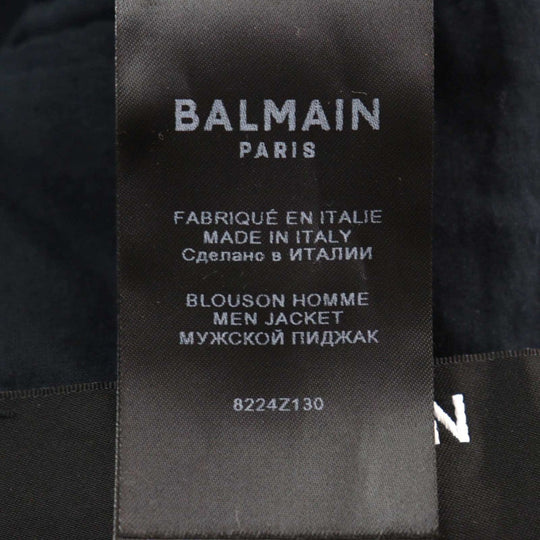 BALMAIN Bomber jacket 8224Z130 cotton Bi-color mens 46 Used Authentic
